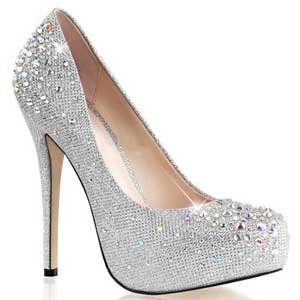 Fashion Trends 2015 - Schuhe Strass Plateau Pumps silber