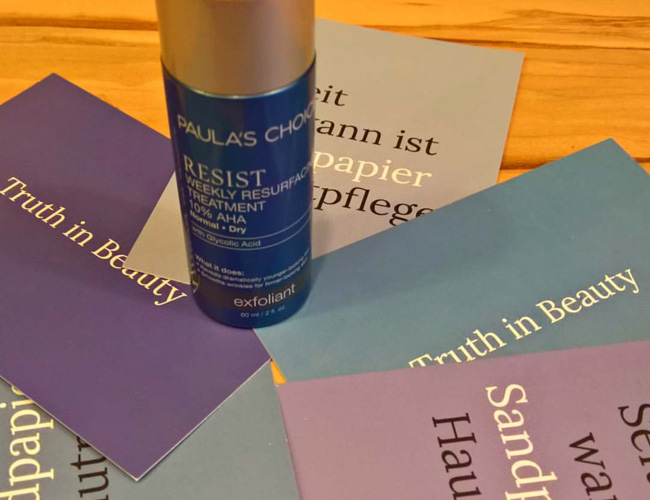 Truth in Beauty…. Paula´s Choice Resist 10% AHA Weekly Peeling lässt die Haut strahlen